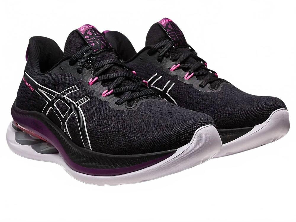 NEW ASICS women’s gel-kinsei max shoes in black lilac hint